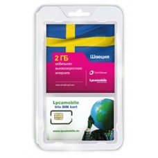 Сим карта LycaMobile интернет в Швеции 2Gb