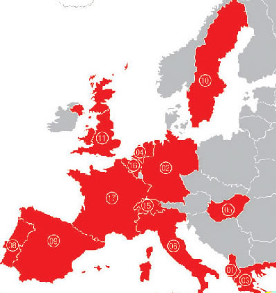Страны где вы можете получить Vodafone Smart Passport